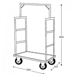 Trolley Luggage รถเข็นกระเป๋า,รถเข็นแร็คแก้ว,รถเข็นผ้า,รถเมด,รถเข็นทำความสะอาด Tel.0898912327