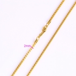 สร้อยคอทองคำ 18k gold filled ลายปล้องเหลี่ยมตัดลายทั้งเส้น ขนาด 610x2 มิลลิเมตร