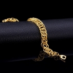 สร้อยข้อมือทอง 18KRGP ดีไซน์ห่วงคู่แบบโปร่ง สวยมากค่ะ