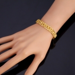 สร้อยข้อมือทอง 18KRGP ดีไซน์ห่วงคู่แบบโปร่ง สวยมากค่ะ