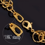 สร้อยข้อมือทอง 18KRGP ดีไซน์ห่วงคู่แบบโปร่ง สวยมากค่ะ