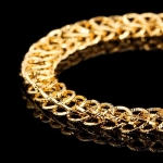 สร้อยข้อมือทอง 18KRGP ดีไซน์ห่วงคู่แบบโปร่ง สวยมากค่ะ