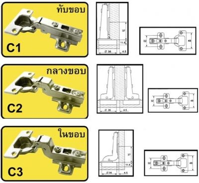 บานพับถ้วย CL 35 MM