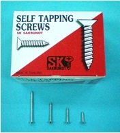 เกลียวเหล็ก SK F+ หัวแฉกเรียบปลายเตเปอร์