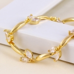 สร้อยข้อมือทองคำ 18k gold filled ประดับเพชร CZ ดีไซน์หรู ของจริงสวยมากค่ะ