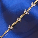 สร้อยข้อมือทองคำ 18k gold filled ประดับเพชร CZ ดีไซน์หรู ของจริงสวยมากค่ะ