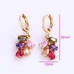 ต่างหูทอง 18k gold filled ประดับเพชร CZ หลากสี เปล่งประกาย สวยมากค่ะ