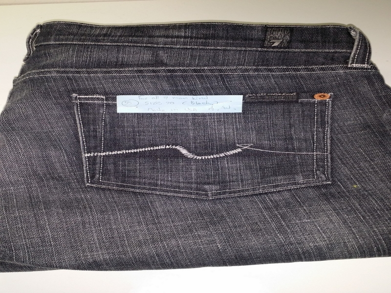 7 FOR ALL  MANKIND  Size 30 Black ตะเข็บคู่