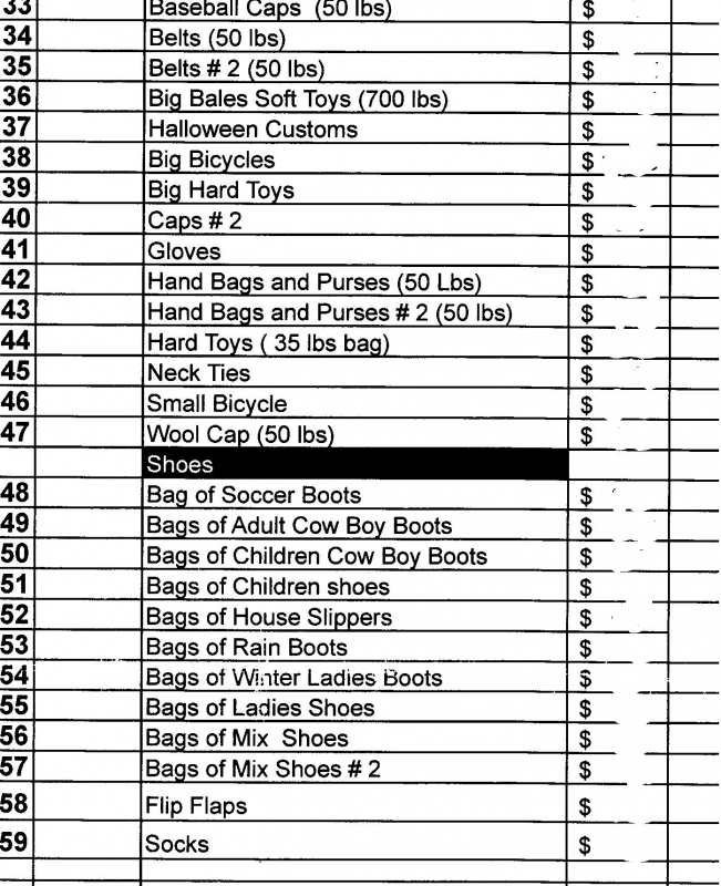 Wholesale Catalog list 4