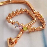 สร้อยข้อมือทองอิตาลี 18k gold filled ประดับเพชร CZ สีหวาน ดีไซน์น่ารัก สวยมากค่ะ