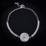 สร้อยข้อมือทองคำขาว 18k gold filled ประดับเพชร CZ ดีไซน์หรู สวยมากค่ะ