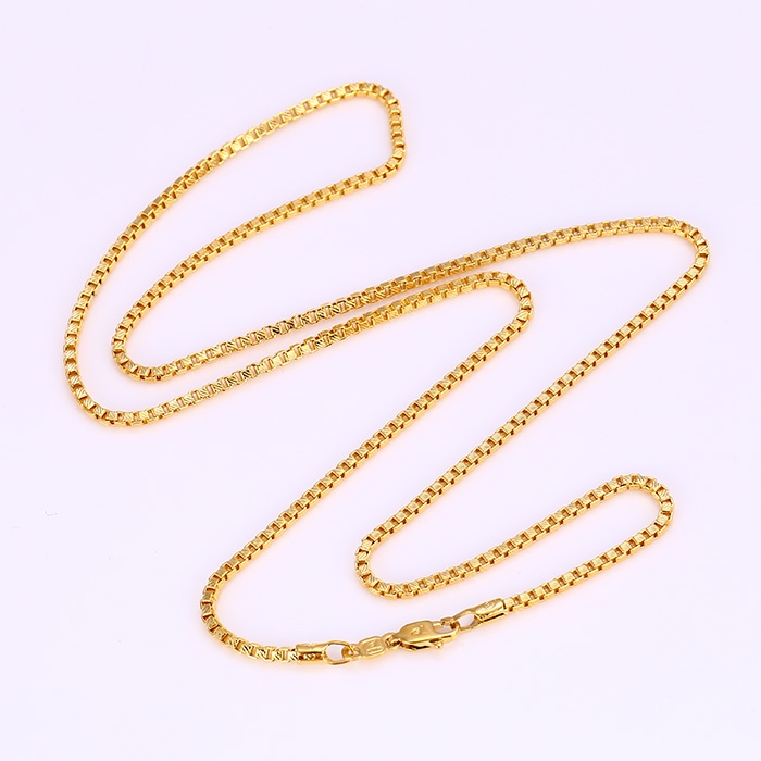 สร้อยคอทองคำ 18k gold filled ลายปล้องเหลี่ยมตัดลายทั้งเส้น ขนาด 610x2 มิลลิเมตร สร้อยคอทองคำ 18k gold filled ลายปล้องเหลี่ยมตัดลายทั้งเส้น ขนาด 610x2 มิลลิเมตร