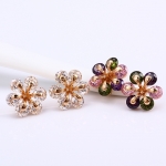 ต่างหูทอง 18k gold filled ประดับเพชร CZ เกรดที่ดีที่สุด เปล่งประกาย สวยหรูมากค่ะ