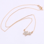 สร้อยคอทอง 18k gold filled พร้อมจี้ห้อยคอดีไซน์ดาวประดับเพชร CZ เปล่งประกาย สวยมากค่ะ