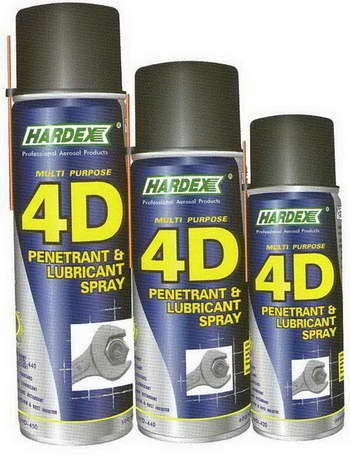 HARDEX 4D น้ำมันหล่อลื่นเอนกประสงค์ น้ำมันกัดสนิม คลายน็อตคลายเกลียว