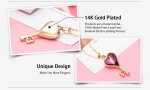 สร้อยคอทอง 14k gold plated พร้อมจี้กุญแจประดับคริสตัลสวารอฟสกี้แท้ สวยมากค่ะ
