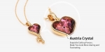 สร้อยคอทอง 14k gold plated พร้อมจี้กุญแจประดับคริสตัลสวารอฟสกี้แท้ สวยมากค่ะ