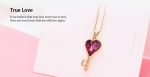 สร้อยคอทอง 14k gold plated พร้อมจี้กุญแจประดับคริสตัลสวารอฟสกี้แท้ สวยมากค่ะ