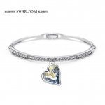 กำไลข้อมือ 18k platinum plated ประดับคริสตัล Swarovski แท้ ดีไซน์น่ารัก สวยมากๆ 