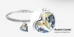 กำไลข้อมือ 18k platinum plated ประดับคริสตัล Swarovski แท้ ดีไซน์น่ารัก สวยมากๆ ค่ะ