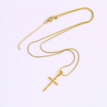 จี้ห้อยคอทองคำ 18k gold filled จี้ห้อยคอไม้กางเขน ดีไซน์เรียบหรู ใส่ได้ทุกโอกาส