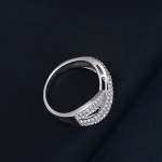 แหวนทองคำขาว 18k white gold ประดับเพชร CZ ดีไซน์ love forever สวยมากค่ะ