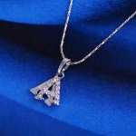 จี้ห้อยคอทองคำขาว 18k white gold filled ประดับเพชร CZ ตัวอักษรภาษาอังกฤษ  A-Z เลือกได้ค่ะ
