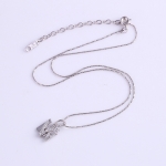 จี้ห้อยคอทองคำขาว 18k white gold filled ประดับเพชร CZ ตัวอักษรภาษาอังกฤษ  A-Z เลือกได้ค่ะ