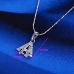 จี้ห้อยคอทองคำขาว 18k white gold filled ประดับเพชร CZ ตัวอักษรภาษาอังกฤษ  A-Z เลือกได้ค่ะ