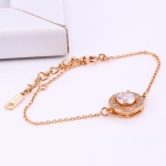 สร้อยข้อมือทองอิตาลี 18k gold filled ประดับเพชร CZ เกรดพรีเมี่ยม ดีไซน์ยอดนิยมสุดหรู
