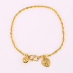 สร้อยข้อมือทองคำ 18k gold filled ลายเกลียว ดีไซน์น่ารัก ของจริงสวยมากค่ะ