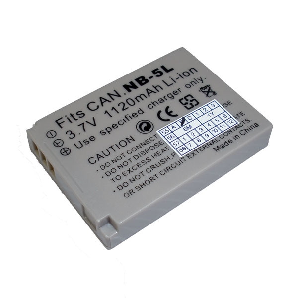 แบตเตอรี่ สำหรับกล้อง Canon รหัสแบต NB-5L (ความจุ 1120mAh)