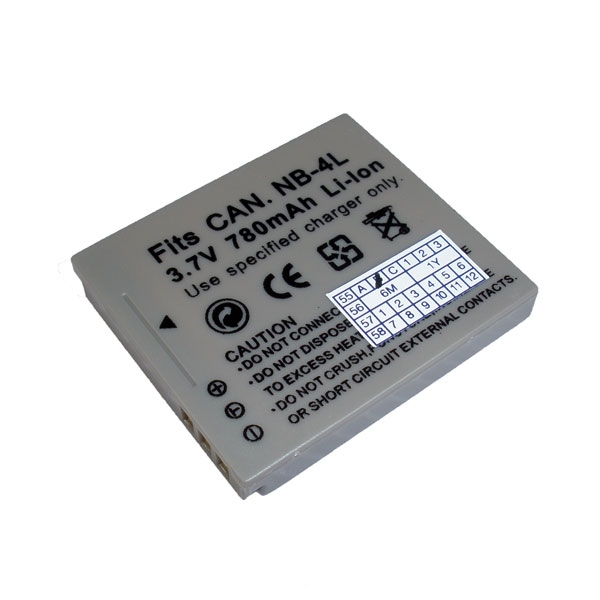 แบตเตอรี่ สำหรับกล้อง Canon รหัสแบต NB-4L (ความจุ 780mAh)