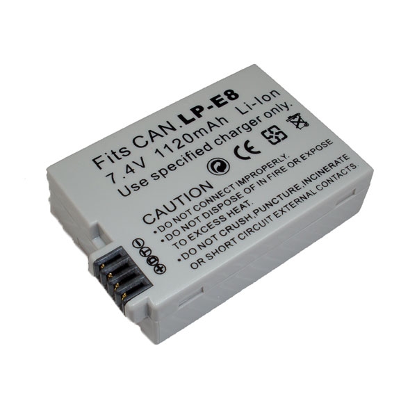 แบตเตอรี่ สำหรับกล้อง Canon รหัสแบต LP-E8 (ความจุ 1120 mAh)