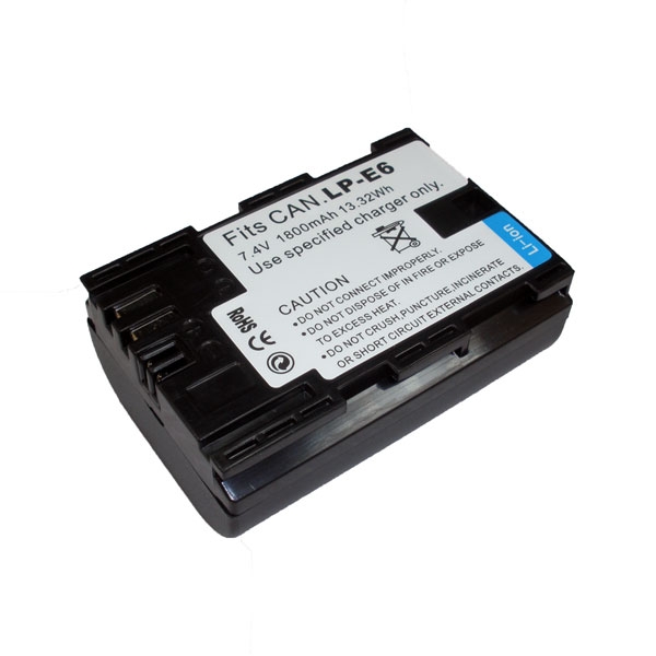 แบตเตอรี่ สำหรับกล้อง Canon รหัสแบต LP-E6 (ความจุ 1600mAh)