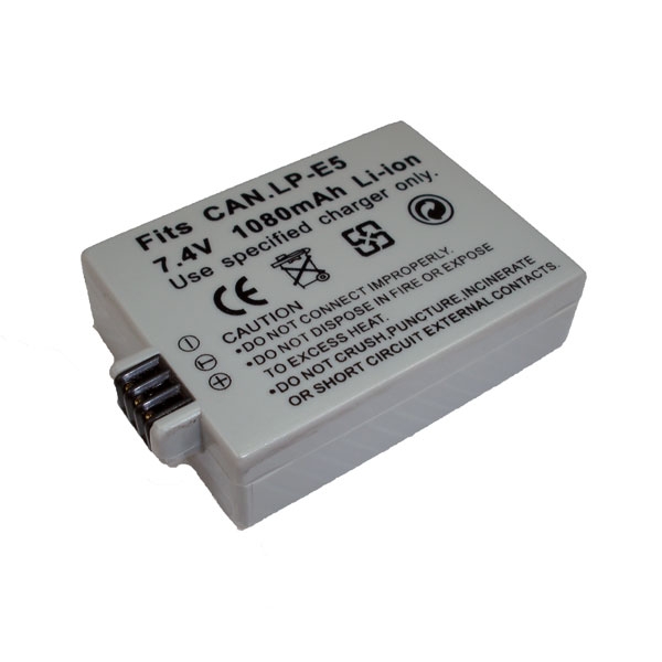 แบตเตอรี่ สำหรับกล้อง Canon รหัสแบต LP-E5 (ความจุ 1080mAh)