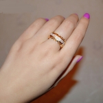แหวนทอง 18k gold plated ประดับเพชร CZ ดีไซน์สุดหรู ใส่ได้ทั้งผู้หญิงและผู้ชายค่ะ