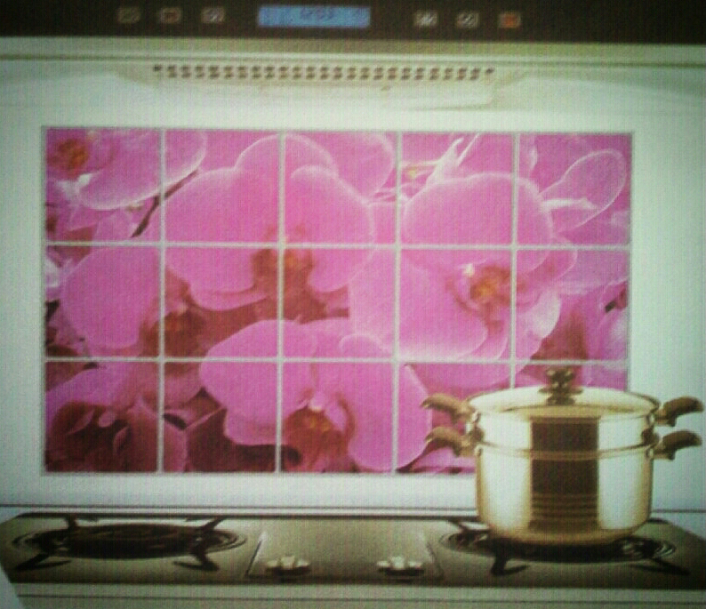 สติ๊กเกอร์กันน้ำมันครัว 45x75 cm. สติ๊กเกอร์กันน้ำมันครัว 45x75 cm.