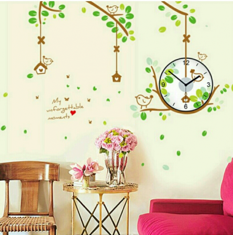 นาฬิกาสติ๊กเกอร์ติดผนังบ้าน 60*90ซม.