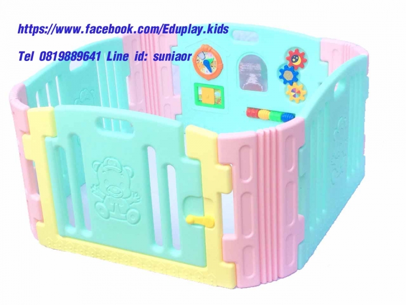 คอกกั้นเด็กเกาหลี ยี่ห้อEduplay รุ่น Happy baby room(สีแคนดี้)