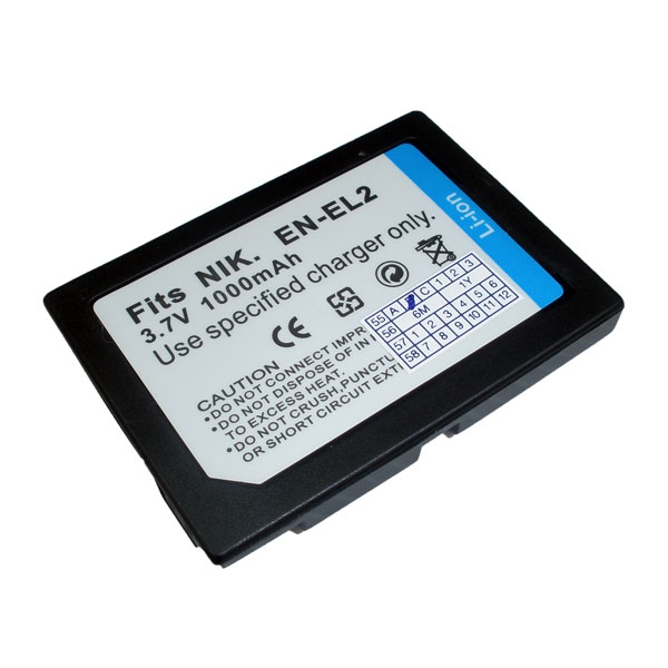 แบตเตอรี่ สำหรับกล้อง Nikon รหัสแบต ENEL2 (ความจุ 1000mAh)