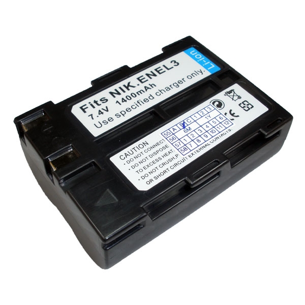 แบตเตอรี่ สำหรับกล้อง Nikon รหัสแบต ENEL3 (ความจุ 1400mAh)