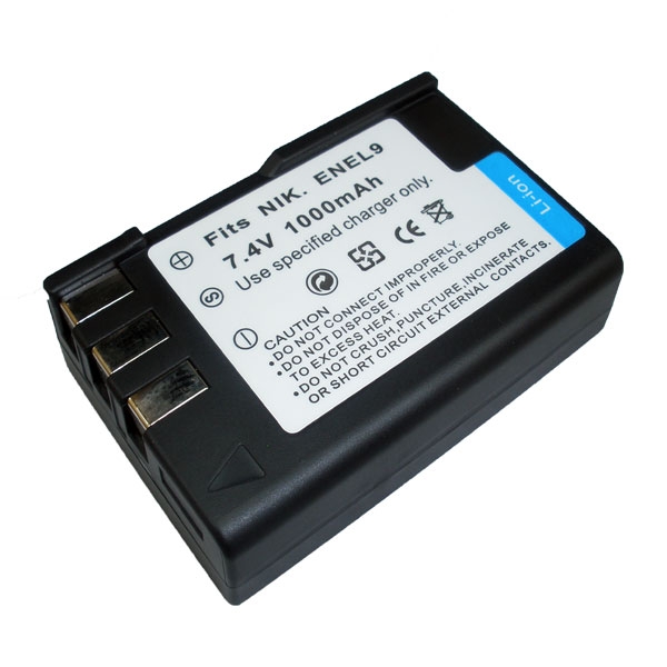 แบตเตอรี่ สำหรับกล้อง Nikon รหัสแบต ENEL9 (ความจุ 1000mAh)