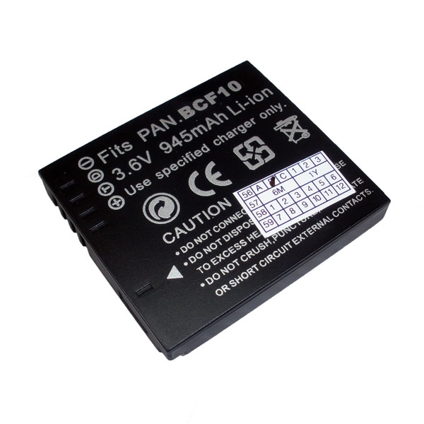 แบตเตอรี่ สำหรับกล้อง Panasonic รหัสแบต BCF10 (ความจุ 940mAh)