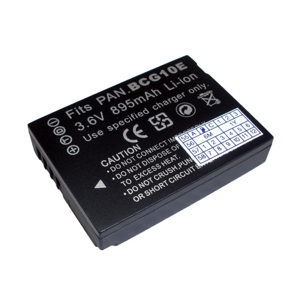 แบตเตอรี่ สำหรับกล้อง Panasonic รหัสแบต BCG10E (ความจุ 895mAh)
