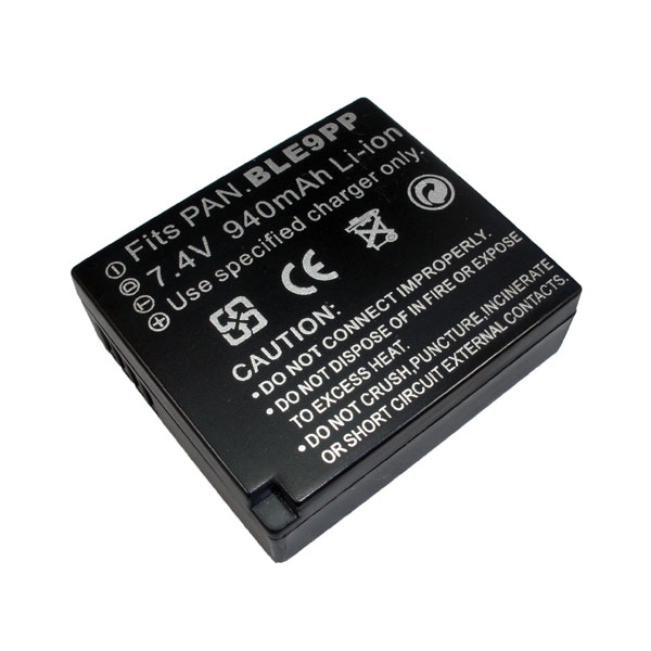 แบตเตอรี่ สำหรับกล้อง Panasonic รหัสแบต DMW-BLE9 (ความจุ 940mAh)