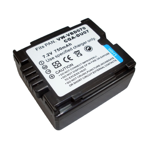 แบตเตอรี่ สำหรับกล้อง Panasonic รหัสแบต DU07 (ความจุ 680mAh)