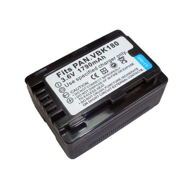 แบตเตอรี่ สำหรับกล้อง Panasonic รหัสแบต VBK180 (ความจุ 1790mAh)