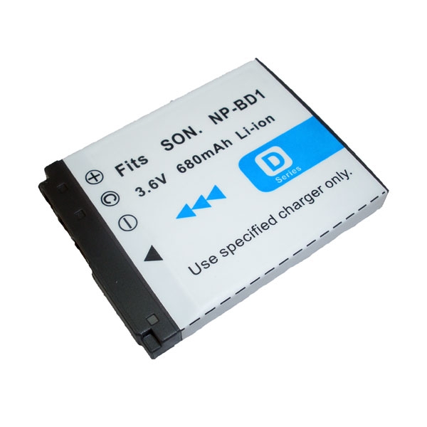 แบตเตอรี่ สำหรับกล้อง Sony รหัสแบต NP-BD1 (ความจุ 680mAh)