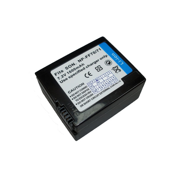 แบตเตอรี่ สำหรับกล้อง Sony รหัสแบต NP-FF70/71 (ความจุ 1600mAh)